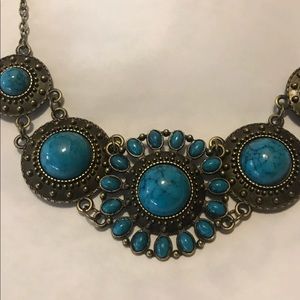 Blue stone necklace